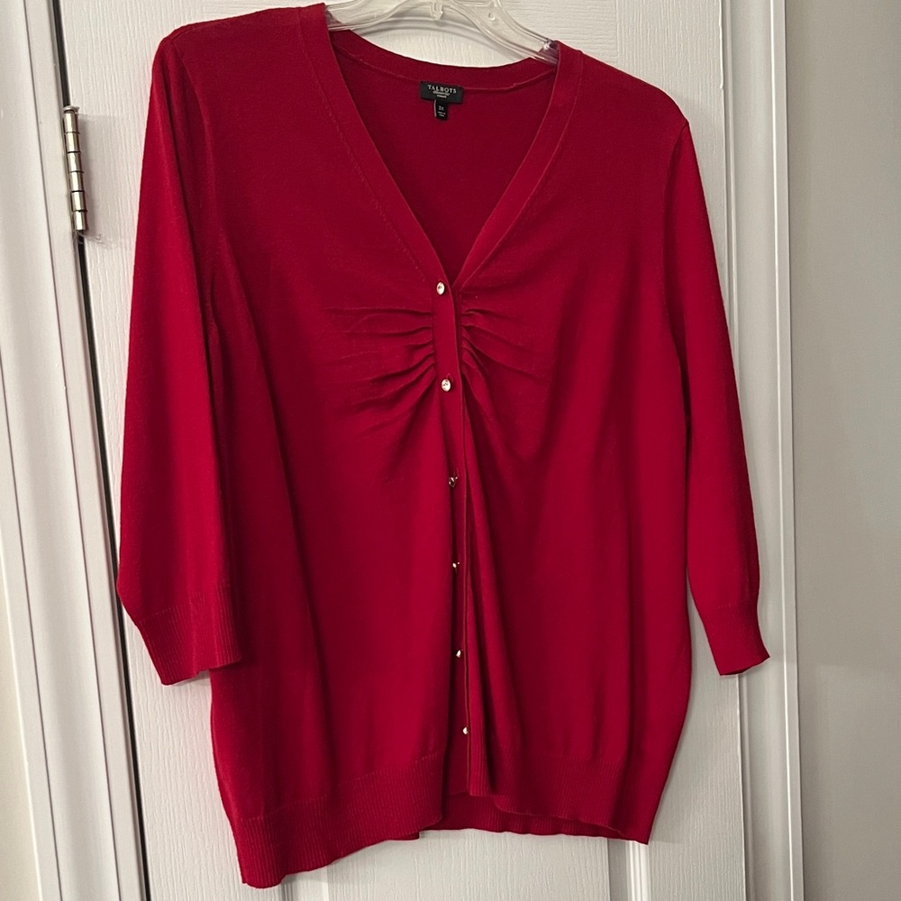 Talbots Vibrant Red Women's Cardigan